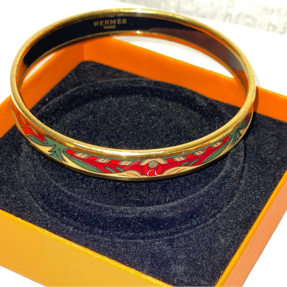 Hermes Enamel Bangle Bracelet! - Picture 7 of 9